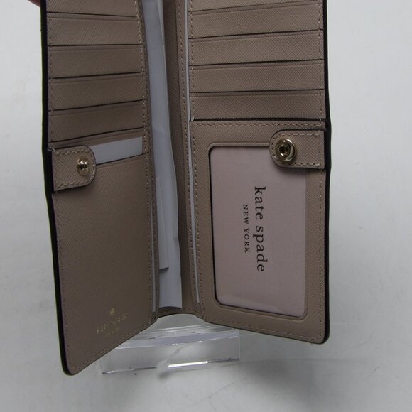 Kate Spade New York Refined Grain Large Slim Bifold Wallet In Black - Picture 4 of 4